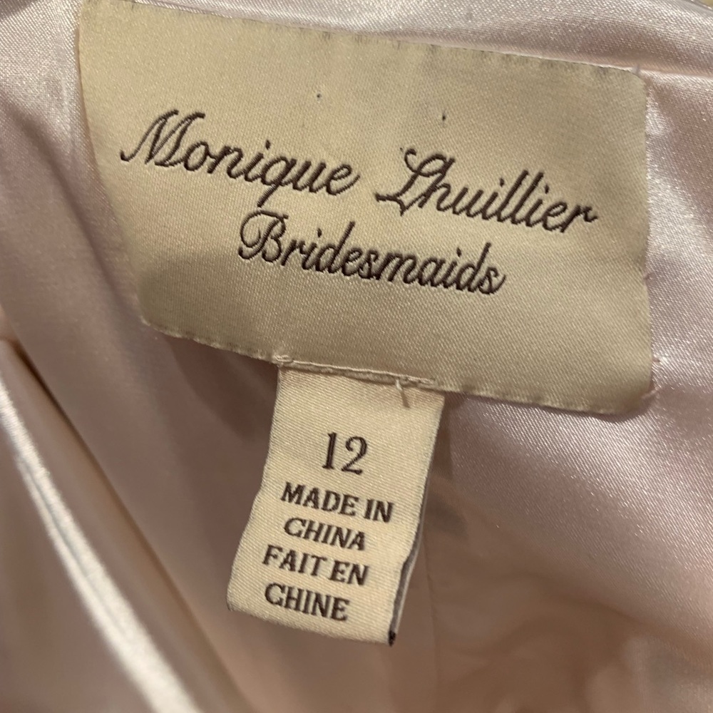 Monique Lhuillier Blush 1 Shoulder Gown - Picture 2 of 5